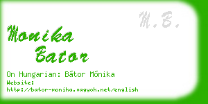 monika bator business card