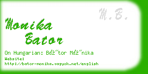 monika bator business card